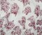 White-Deep Red Nylon Floral Printed Lace Mesh Knit Fabric By the Yard
